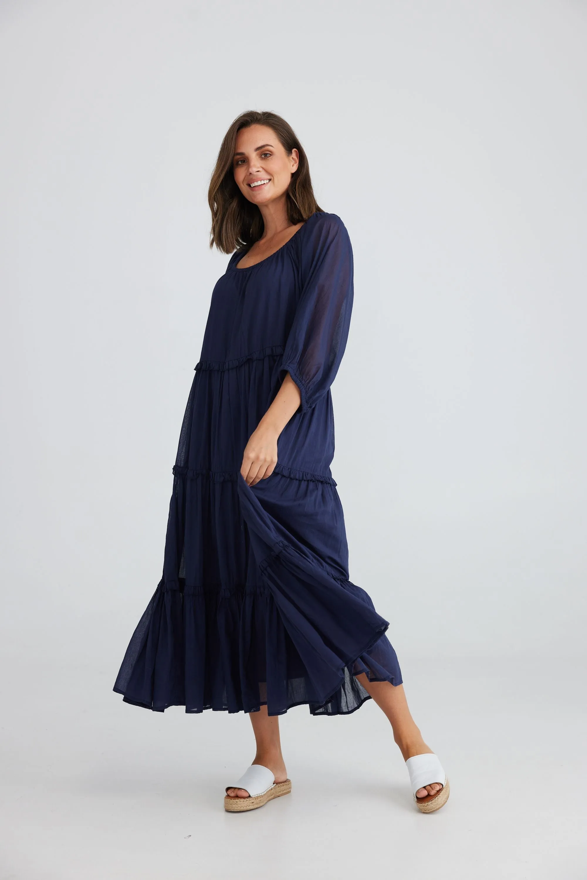 Grenadine Dress - Navy