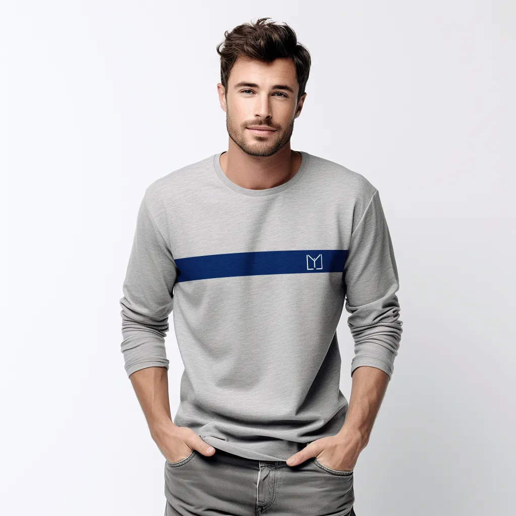 Grey single paneled tee shirt