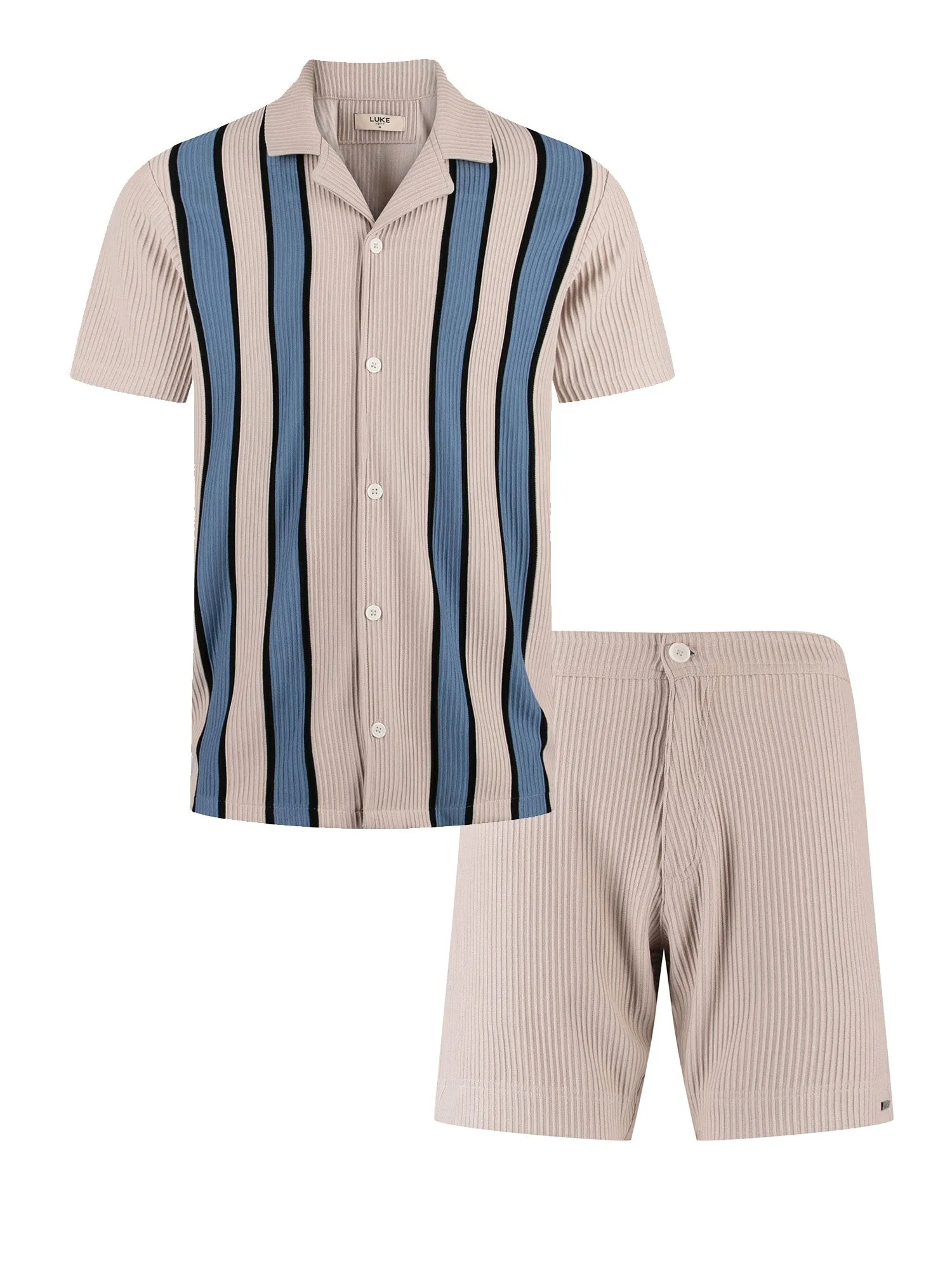 GWITHIAN RIBBED TEXTURED SHORT SET