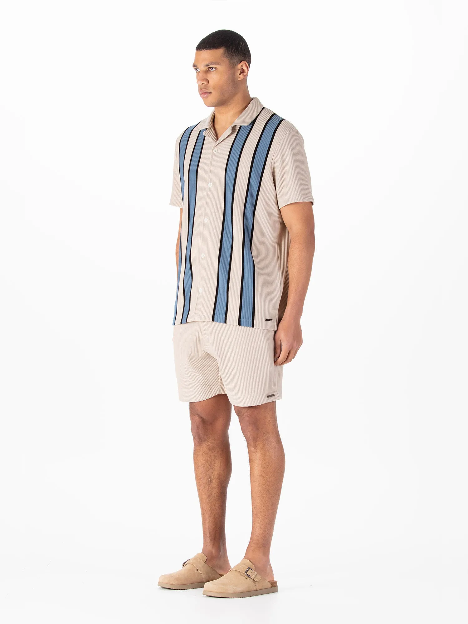 GWITHIAN RIBBED TEXTURED SHORT SET