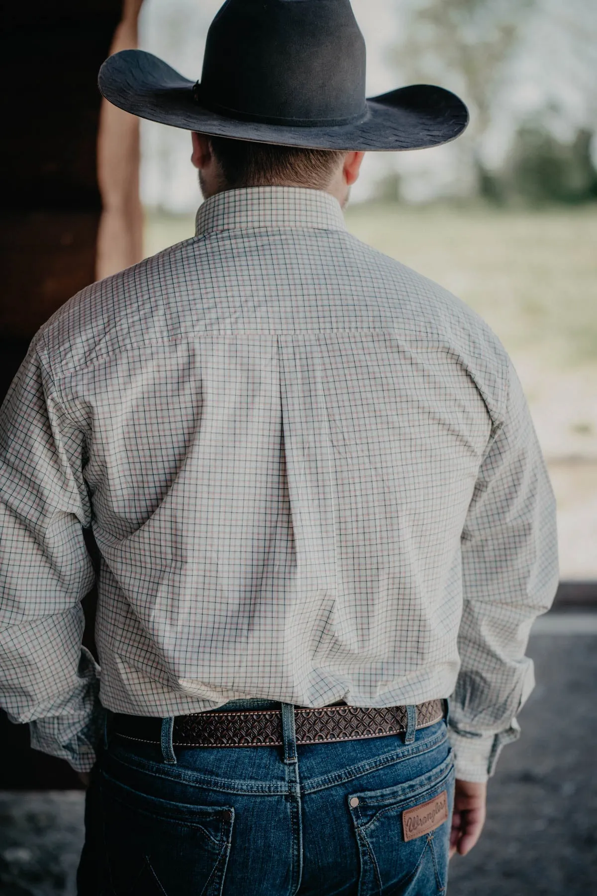 'Hal' CINCH Men's Cream Plaid Button Down (1 S ONLY)