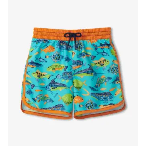 Hatley Ocean Life Swim Shorts - Blue Curacao