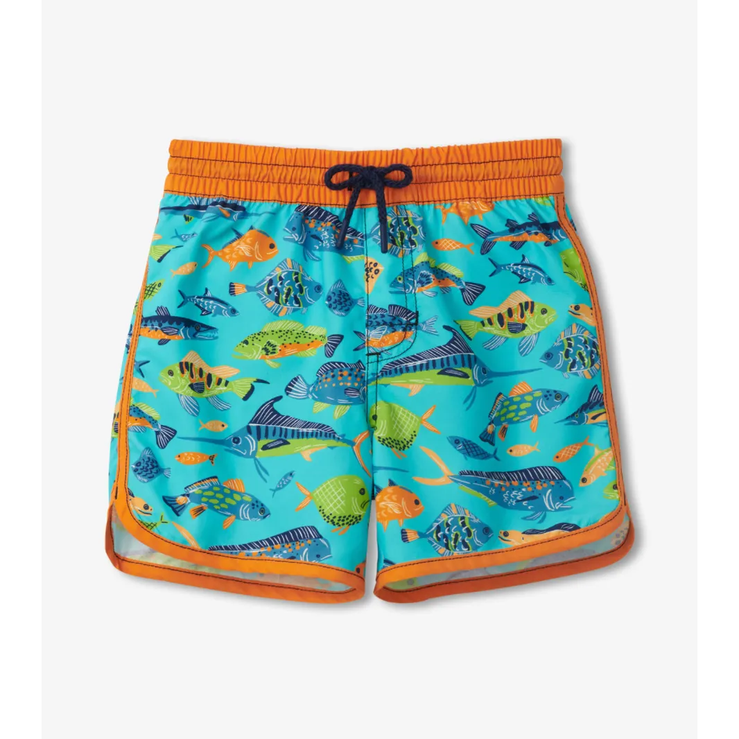 Hatley Ocean Life Swim Shorts - Blue Curacao