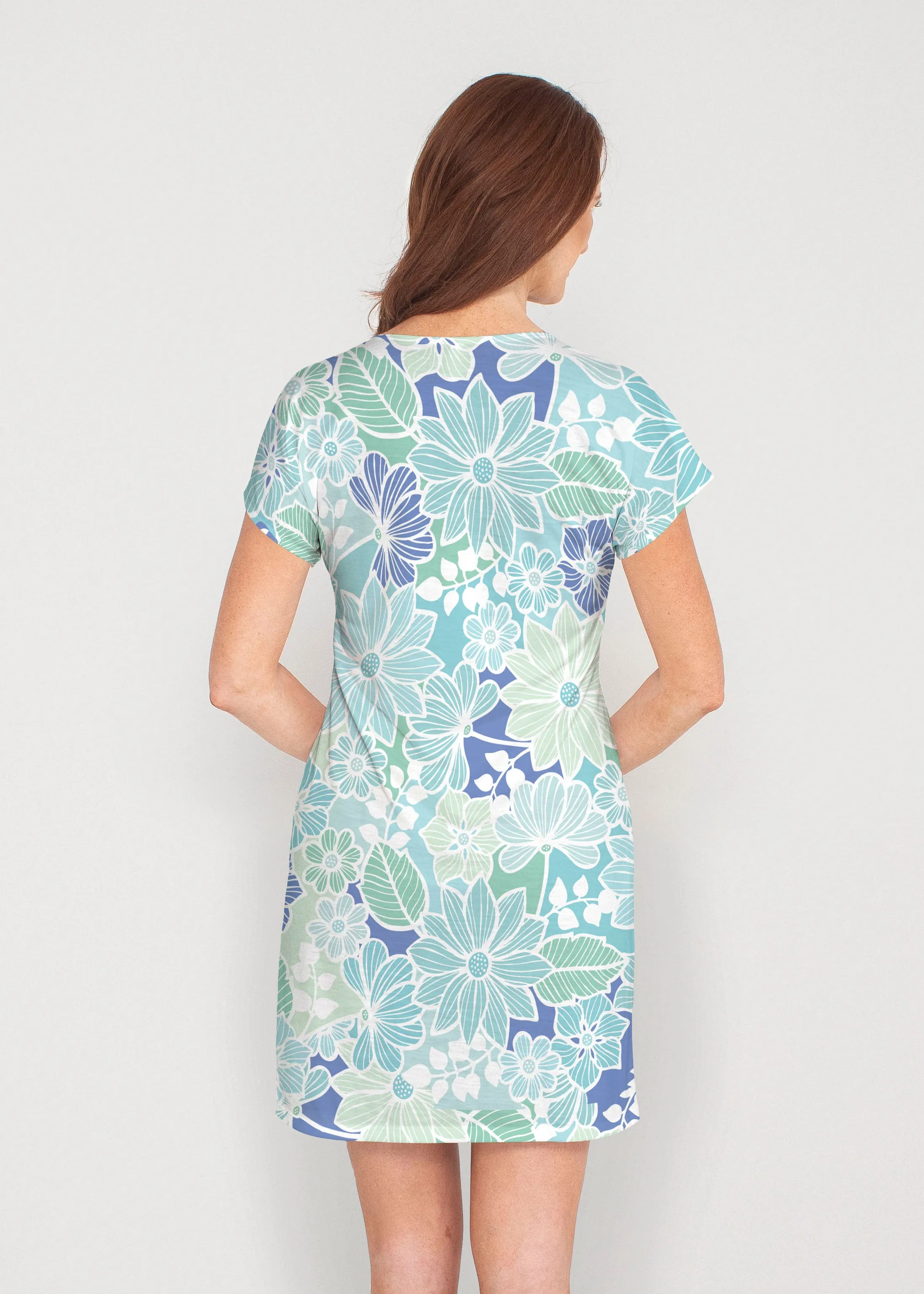 Hawaii Isles (13609) ~ French Terry Short Sleeve Crew Dress