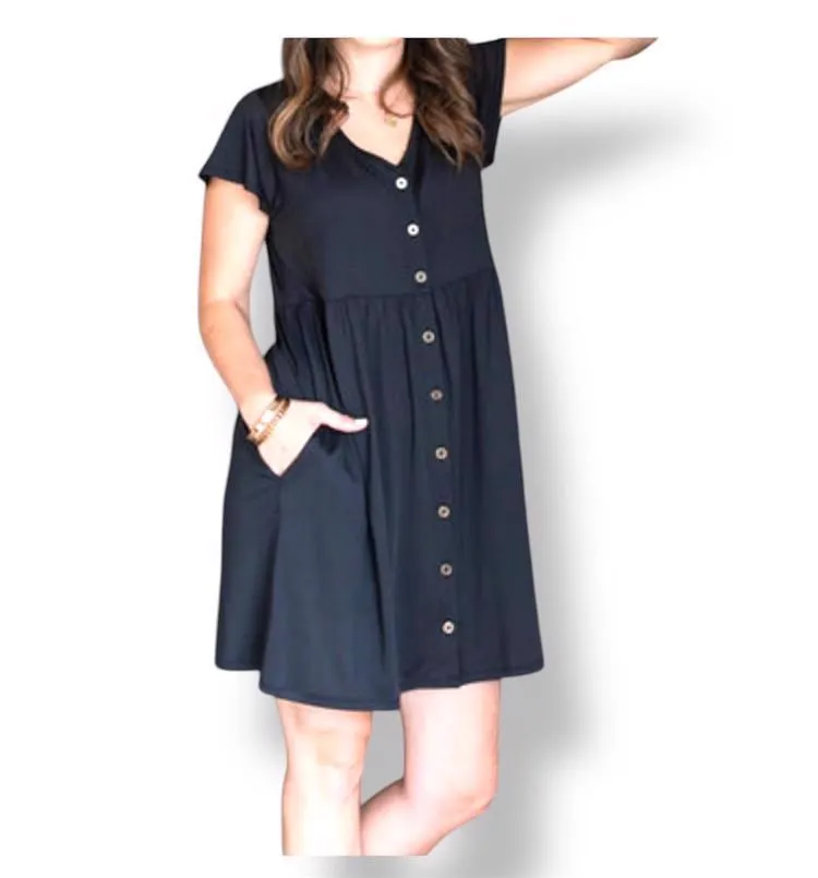 Heidi - Solid Black Rayon