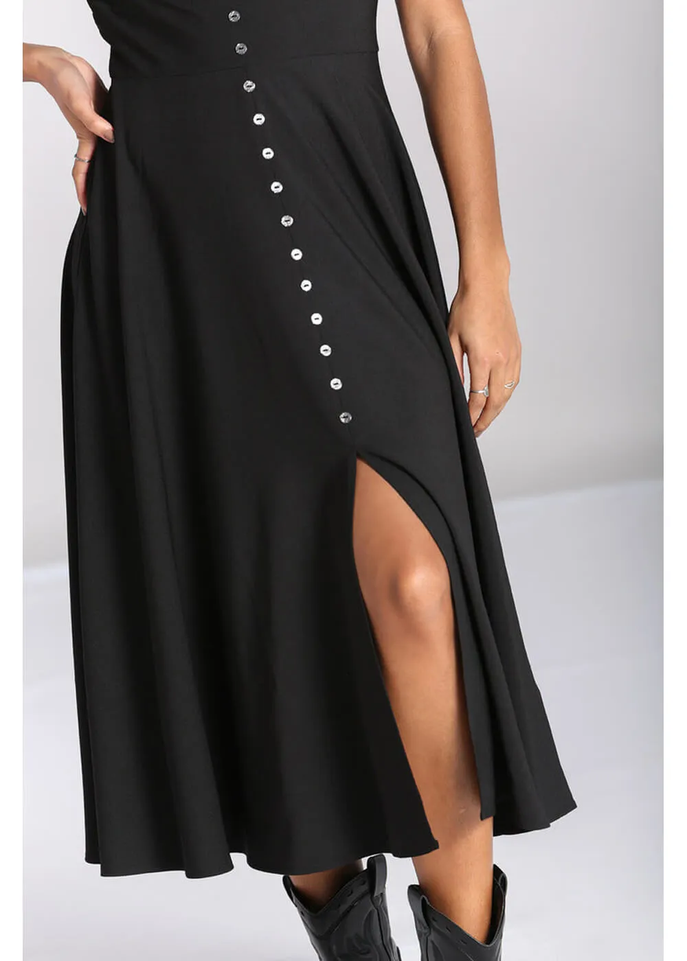 Hell Bunny Jinx 40's A-Line Dress Black