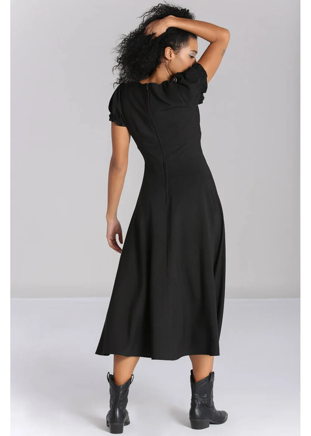 Hell Bunny Jinx 40's A-Line Dress Black