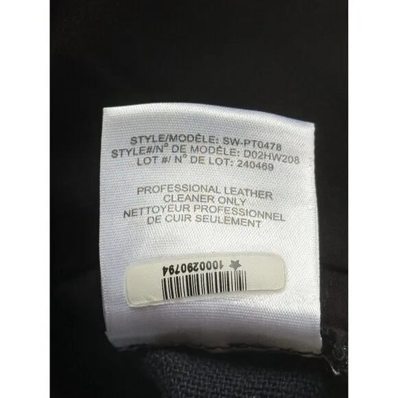 Helmut Lang Womens Black Metallic Shorts with Cream Lamb Leather Detail Size S
