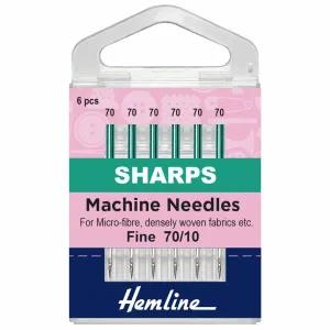 Hemline Sharps Machine Needles - Fine - 70/10