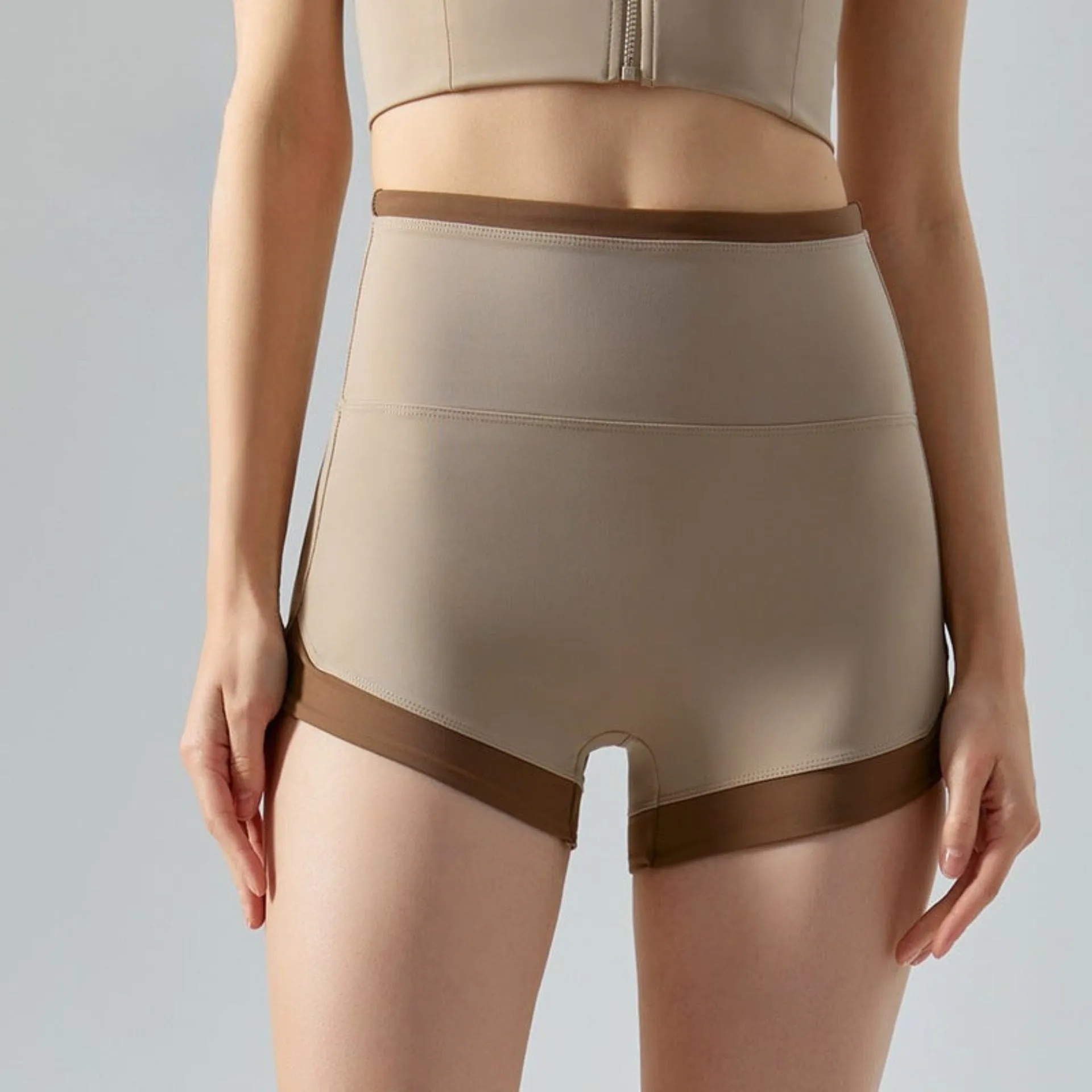 High Waisted Workout Shorts – Seamless Tummy Control Peach-Lifting Shorts for Women