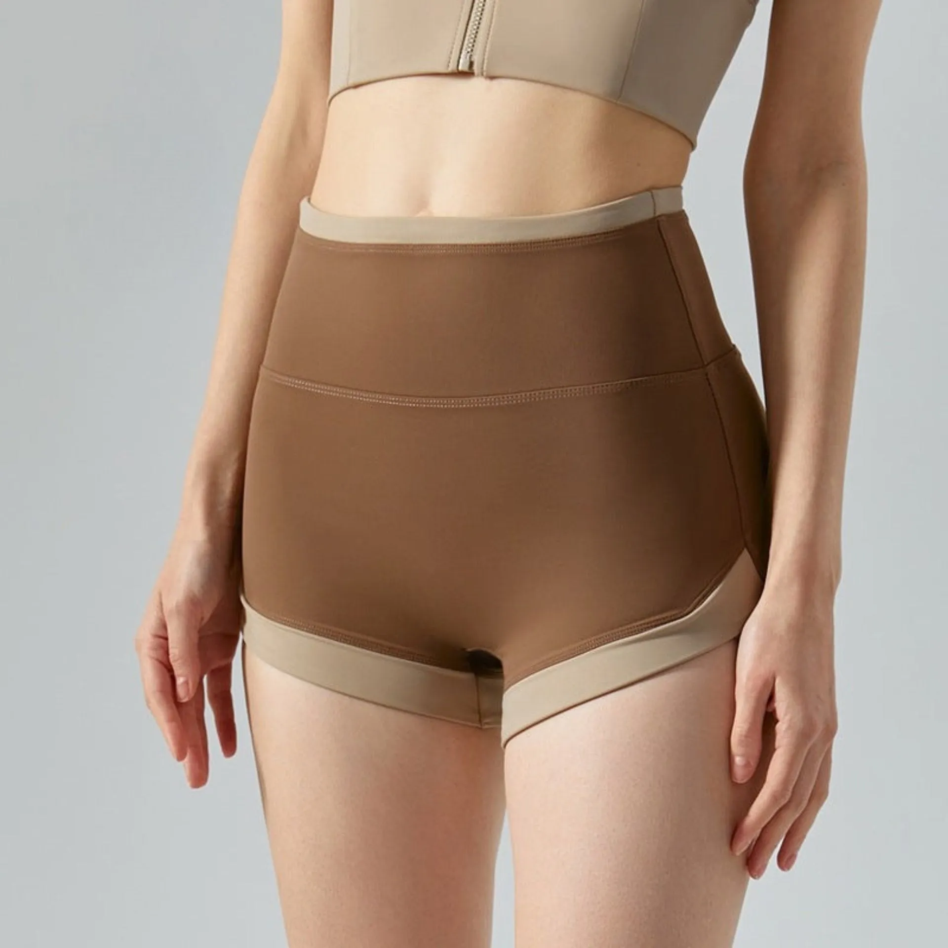 High Waisted Workout Shorts – Seamless Tummy Control Peach-Lifting Shorts for Women