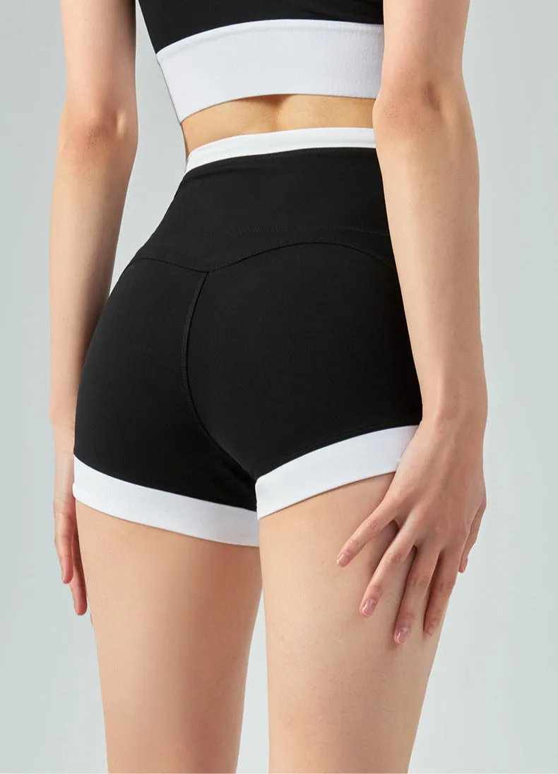 High Waisted Workout Shorts – Seamless Tummy Control Peach-Lifting Shorts for Women