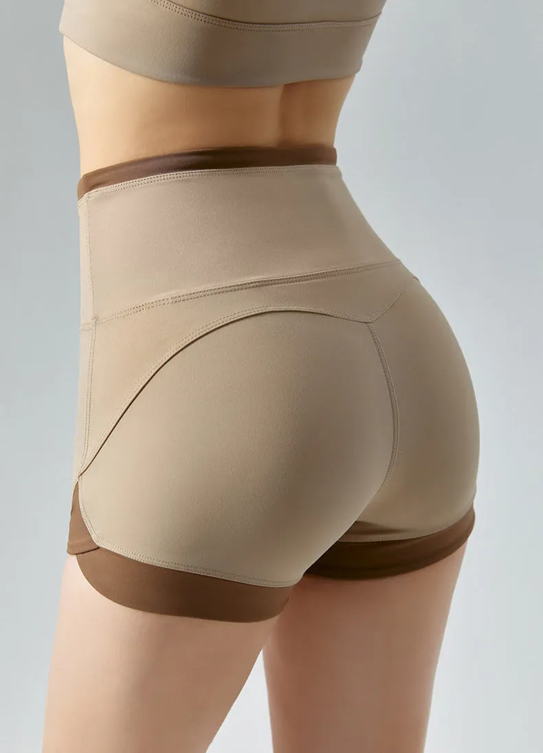 High Waisted Workout Shorts – Seamless Tummy Control Peach-Lifting Shorts for Women