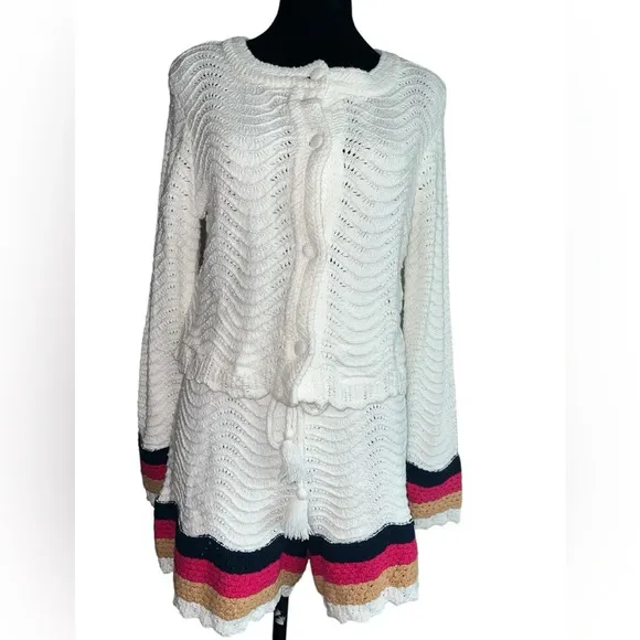 House of Harlow 1960 Women’s Knit Cardigan &amp; Shorts Set Size Medium NWT 2-Piece