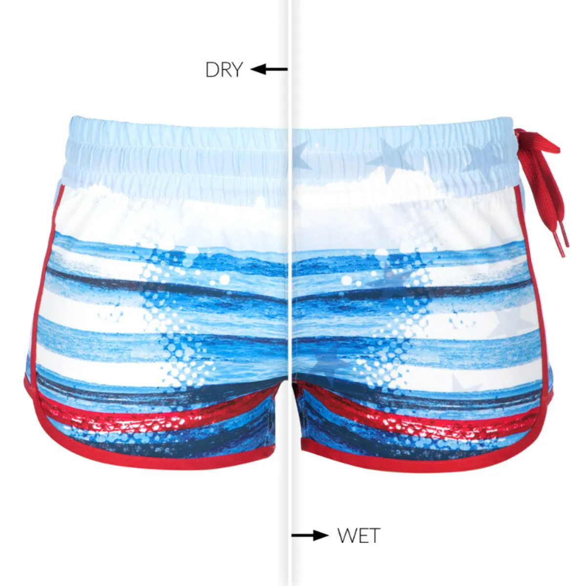 I Salute 5'' H2O Side Tie Ladies Short