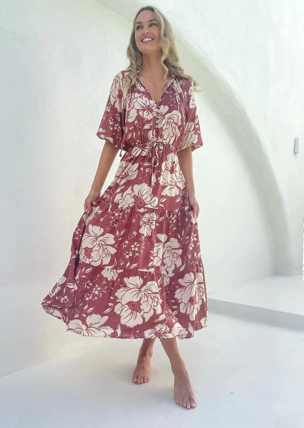 Isla Maxi - Withering Rose Print
