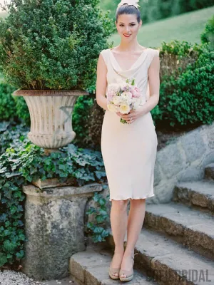 Ivory Short Mermaid Bridesmaid Dresses, Special Wedding Guest Dresses, PD0896