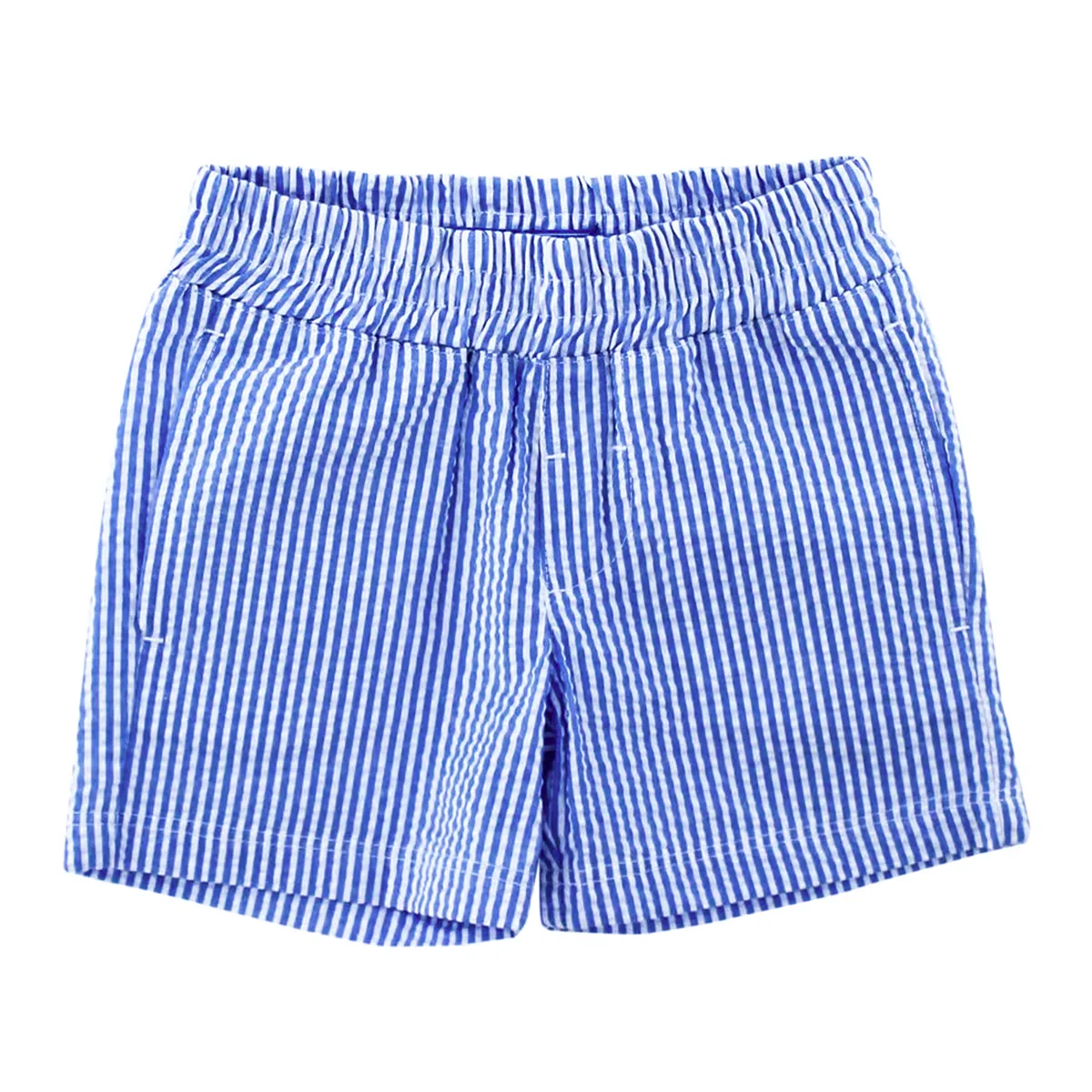 J. Bailey Blue Stripe Seersucker Pull On Shorts