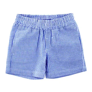 J. Bailey Blue Stripe Seersucker Pull On Shorts
