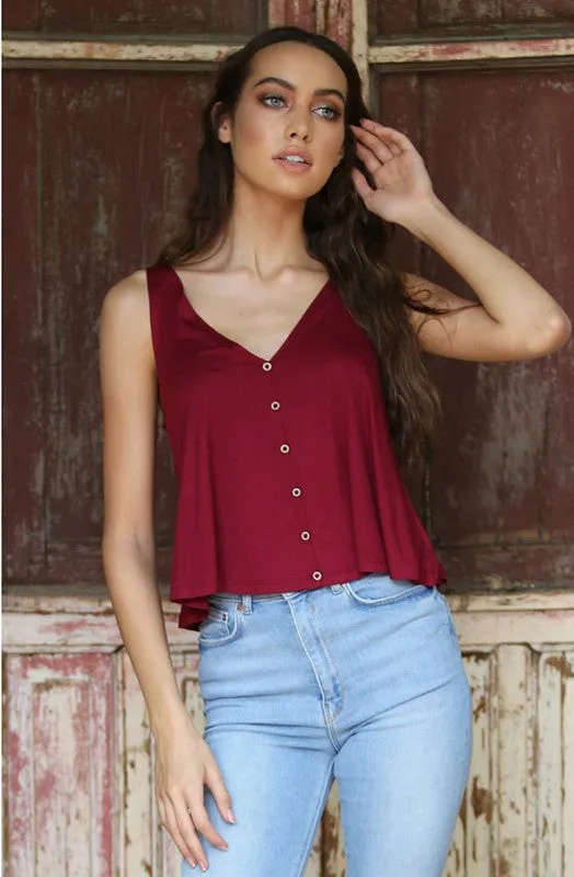 JACIE BUTTON DOWN CAMI TANK