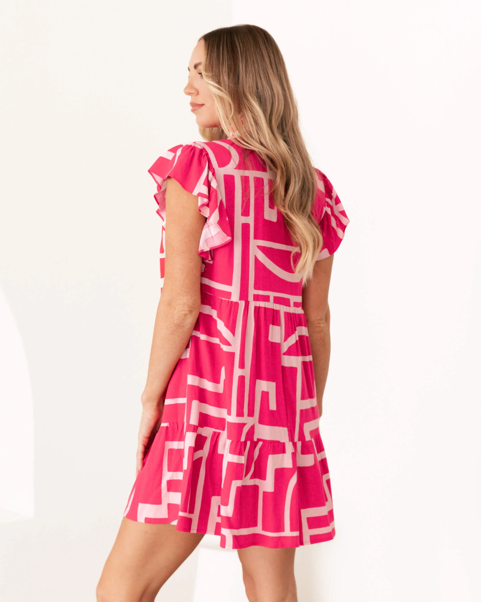 JAIDA RUFFLE BABYDOLL MINI DRESS