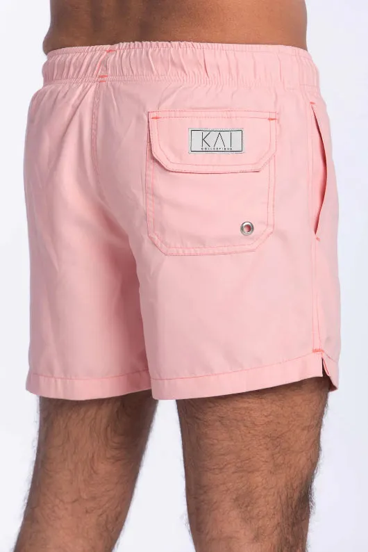 JAY X KAI - Solid Pink Swim Shorts