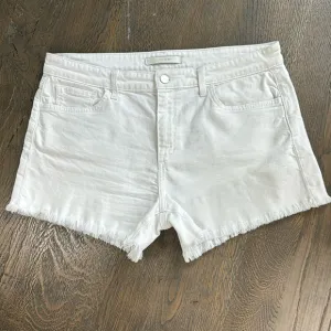 JOE'S JEANS™️ Size 32 'THE OZZIE' 4&quot; White Cutoff Stretch Denim Shorts