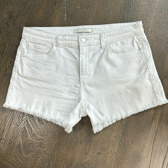 JOE'S JEANS™️ Size 32 'THE OZZIE' 4&quot; White Cutoff Stretch Denim Shorts