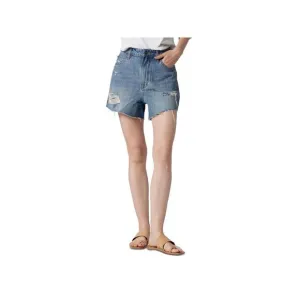 JOIE Womens Blue Zippered Pocketed Raw-edge Hems Shorts Shorts 24