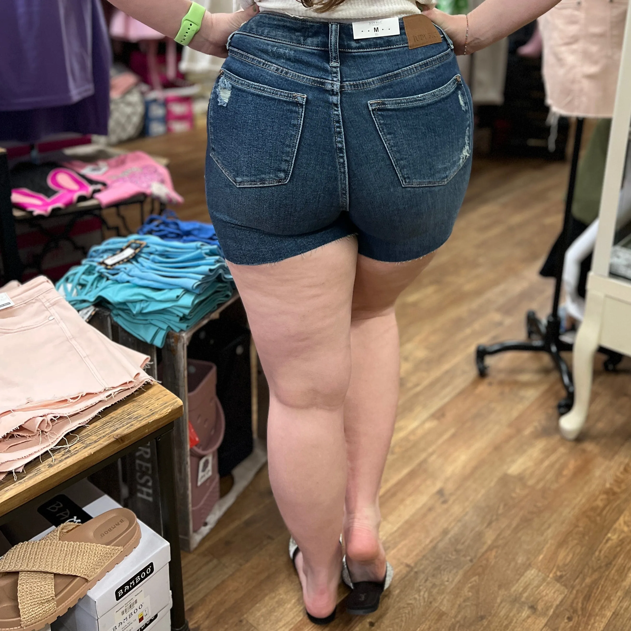 Judy Blue High-Rise Cut Off Denim Shorts