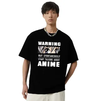 KART BLACK Men's & Women's Anime Over Sized  Printed T-Shirts T-Shirts | (MT - ANIME - WARNING)