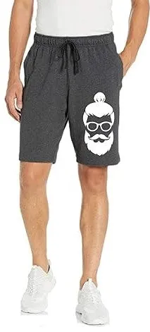 Kart Black Men's Knee Length Loopknitt Fabirc Cotton Shorts (Pack Of 2) | BLK_GRY_ANDRA_KNOT