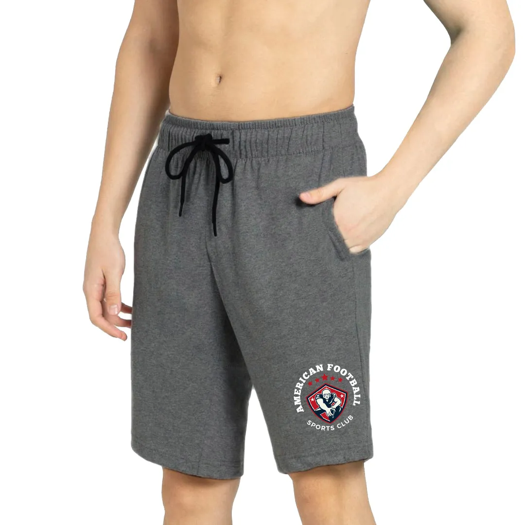 Kart Black Men's Knee Length Loopknitt Fabirc Cotton Shorts (Pack Of 3) | NVY-87_GRY-23_ANDRA-FTBALL