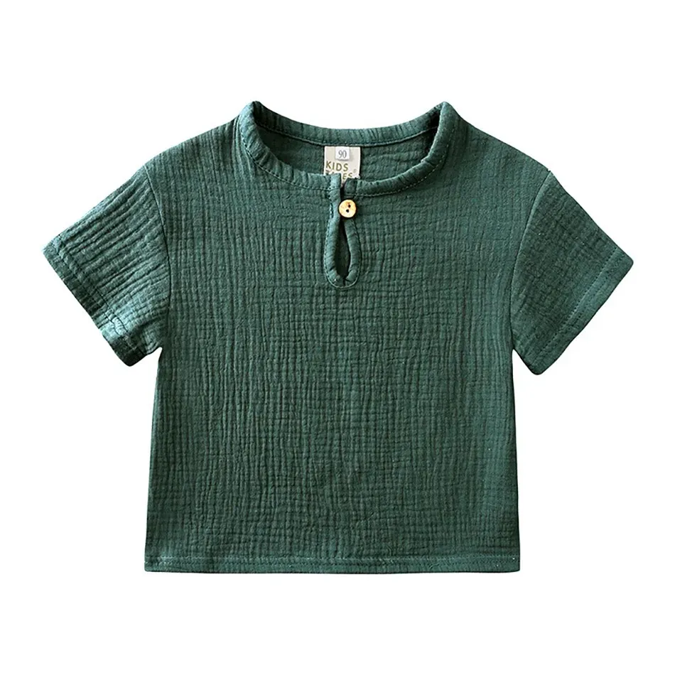 Kids' Breezy Cotton Gauze Shirt & Shorts Set