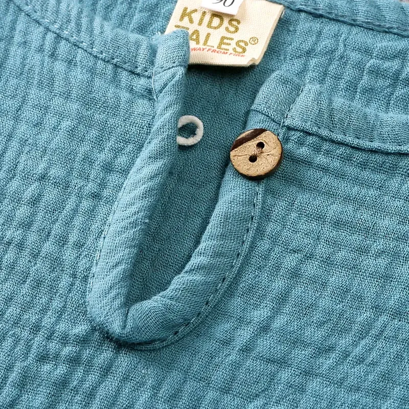 Kids' Breezy Cotton Gauze Shirt & Shorts Set