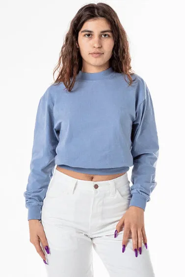 LA Apparel Long Sleeve Crop Mock Neck