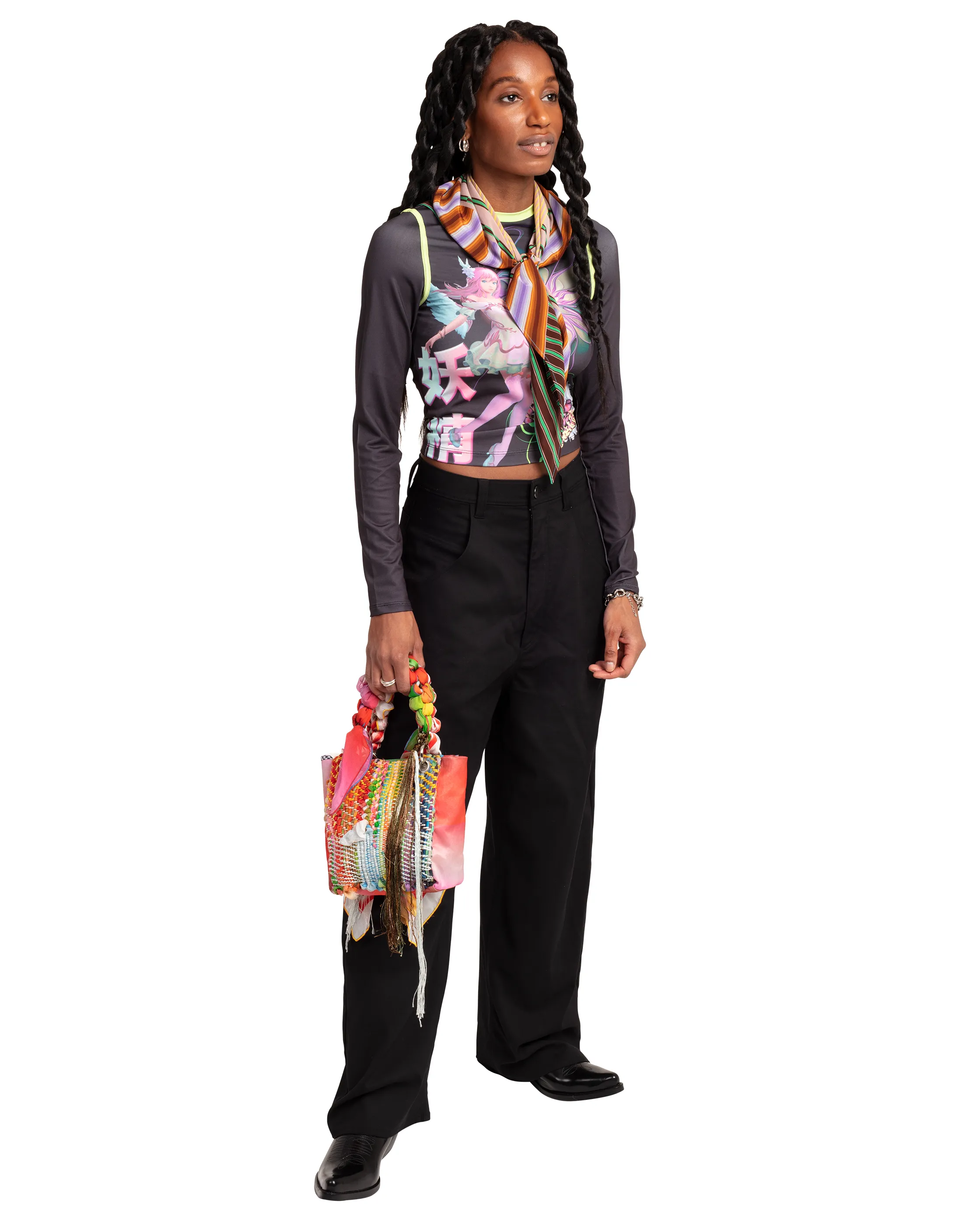 La Linea Triangle Silk Scarf