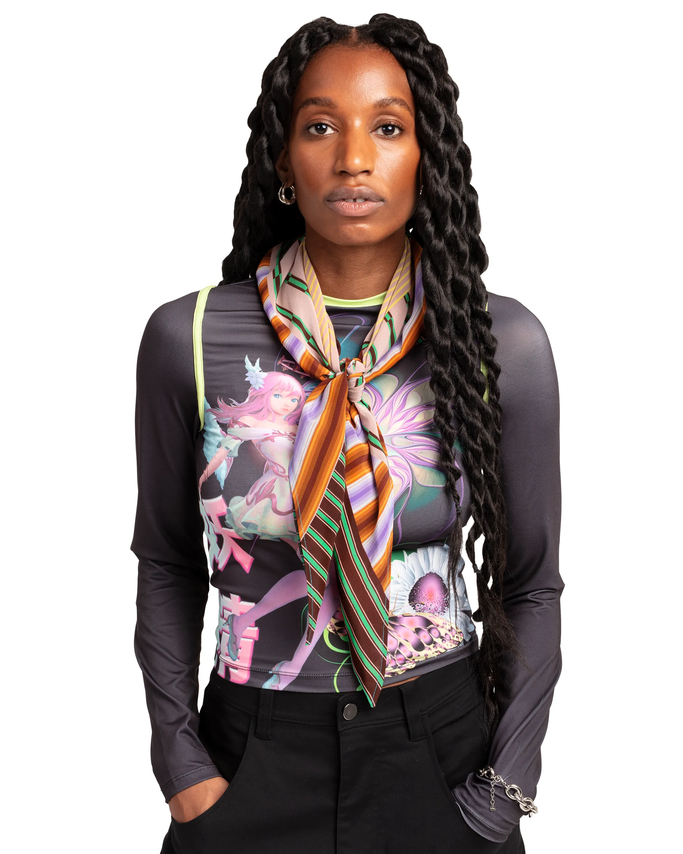 La Linea Triangle Silk Scarf