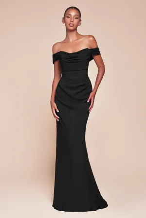 Ladivine 7433 Dress Versatile Tie Chiffon Strapless Dress