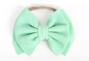 Layered Bow Headband | Mint