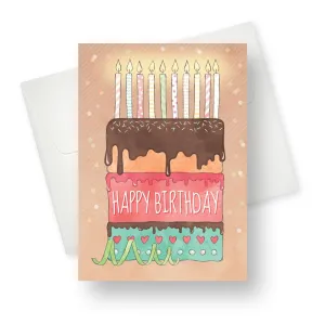 'Layered Cake' Birthday Card