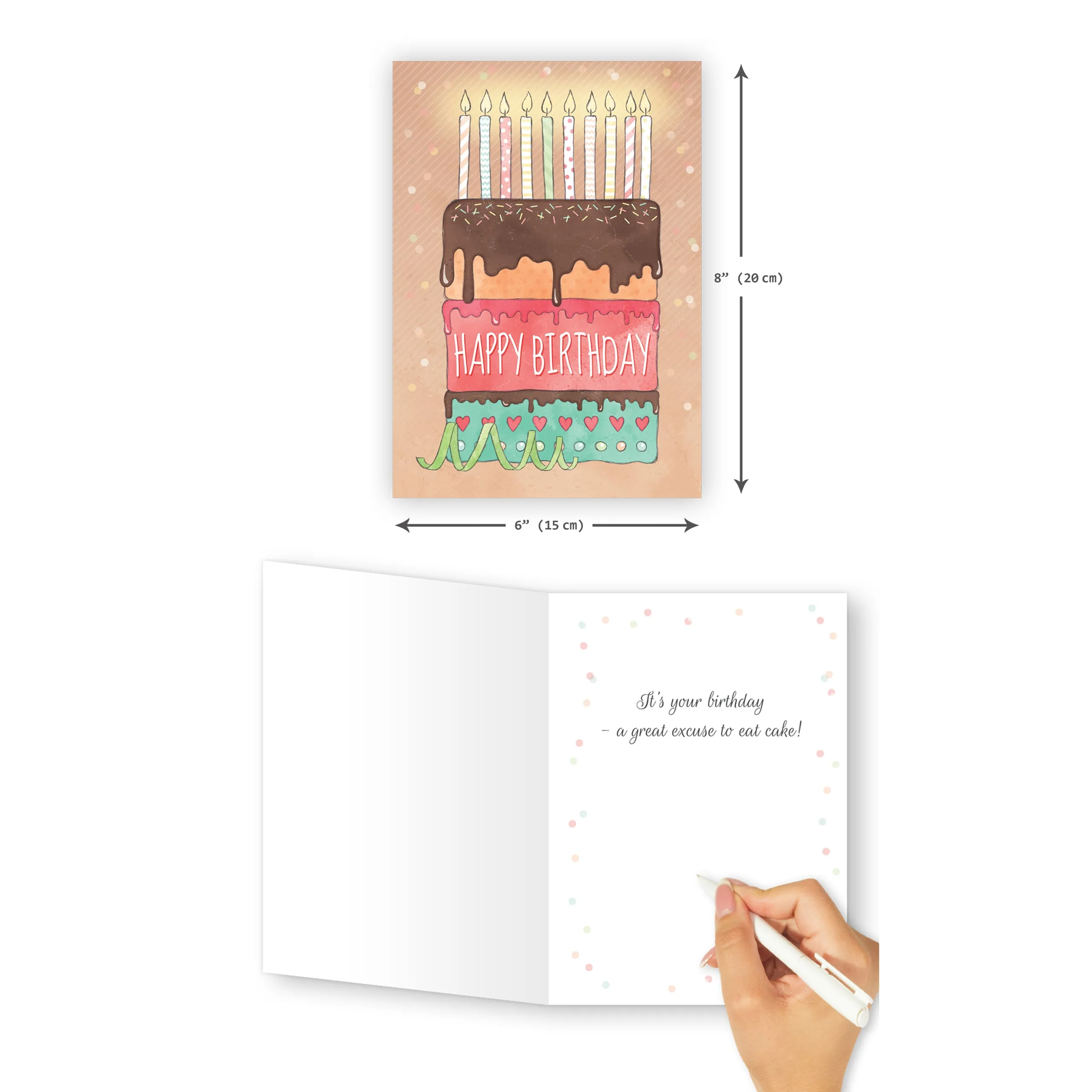 'Layered Cake' Birthday Card