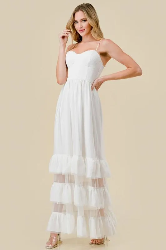 Layered Tulle Maxi Dress