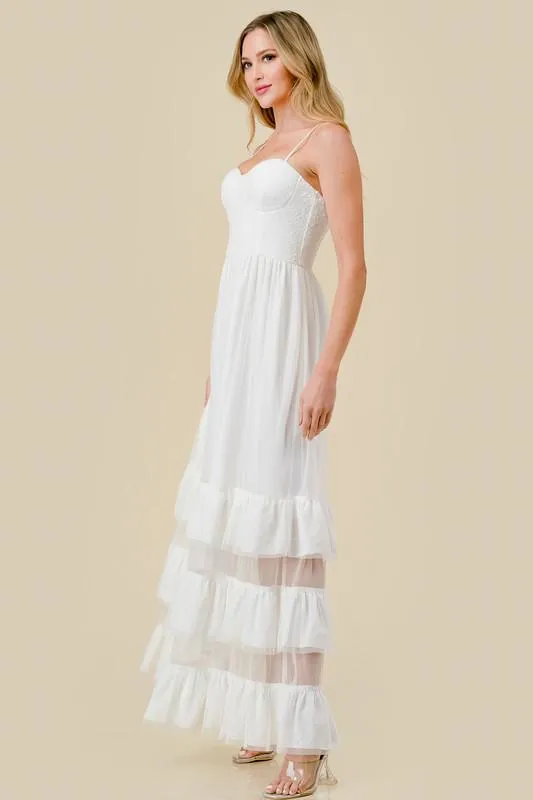 Layered Tulle Maxi Dress