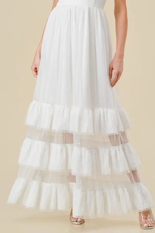Layered Tulle Maxi Dress