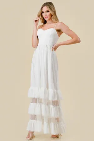 Layered Tulle Maxi Dress