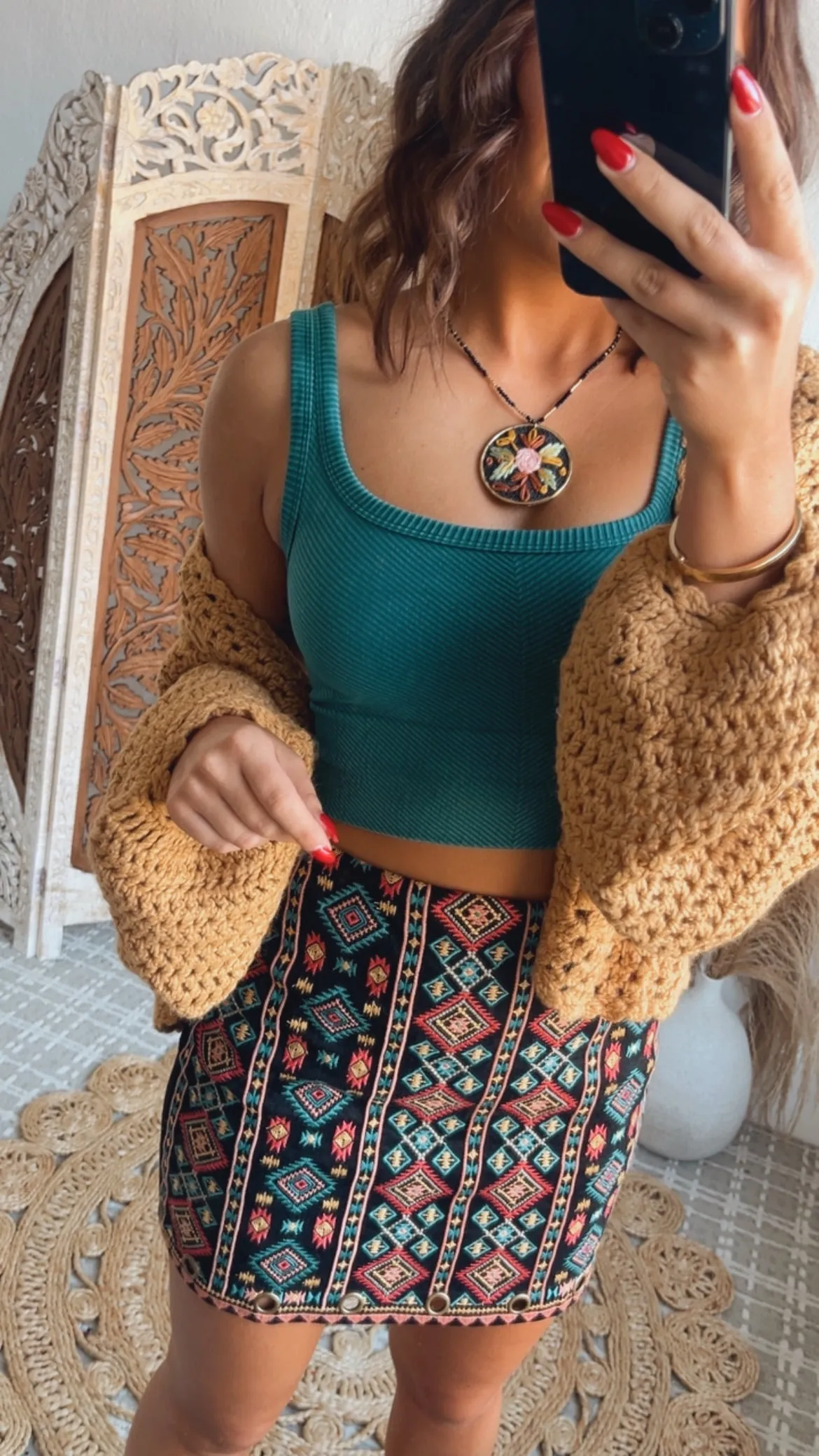 Less Is More Crop Tank, teal