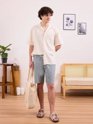 Light Blue Cotton Summer Shorts