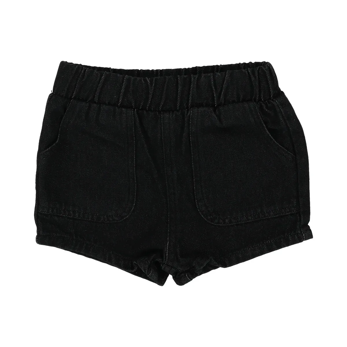 Lil Legs Pull On Shorts - Black Wash (Stonewash Collection)