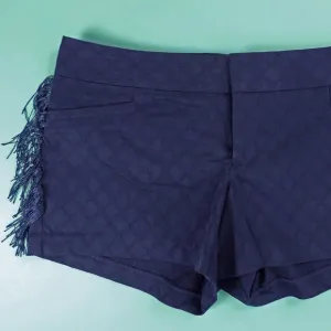 Lilly Pulitzer Fringed Shorts Navy Blue NWT